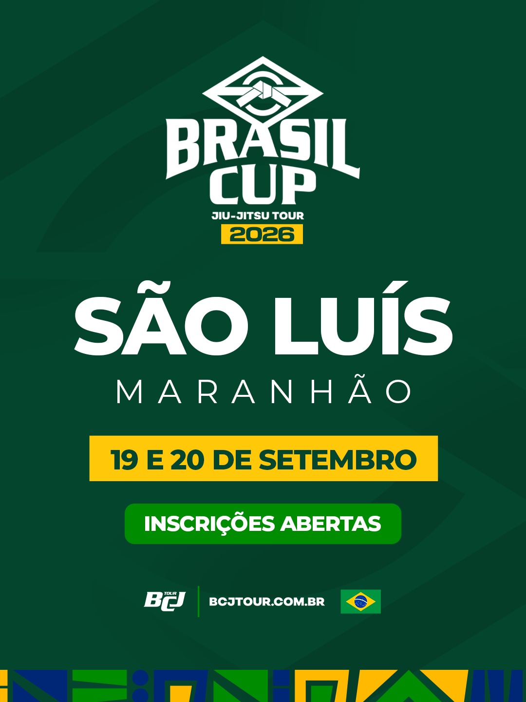 Cartaz oficial — Brasil Cup Jiu-Jitsu Tour 2026 — São Luís
