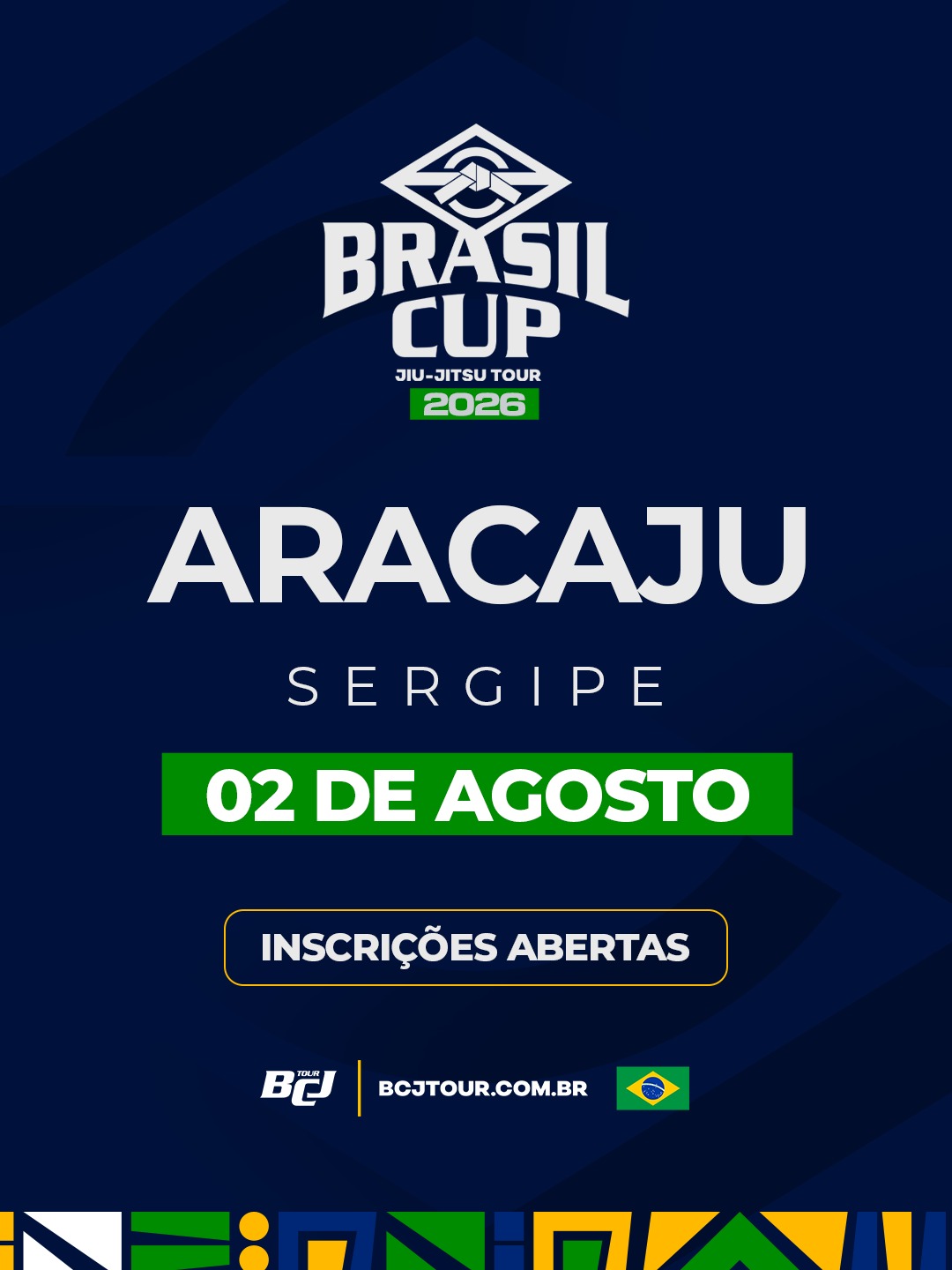 Cartaz oficial — Brasil Cup Jiu-Jitsu Tour 2026 — Aracaju