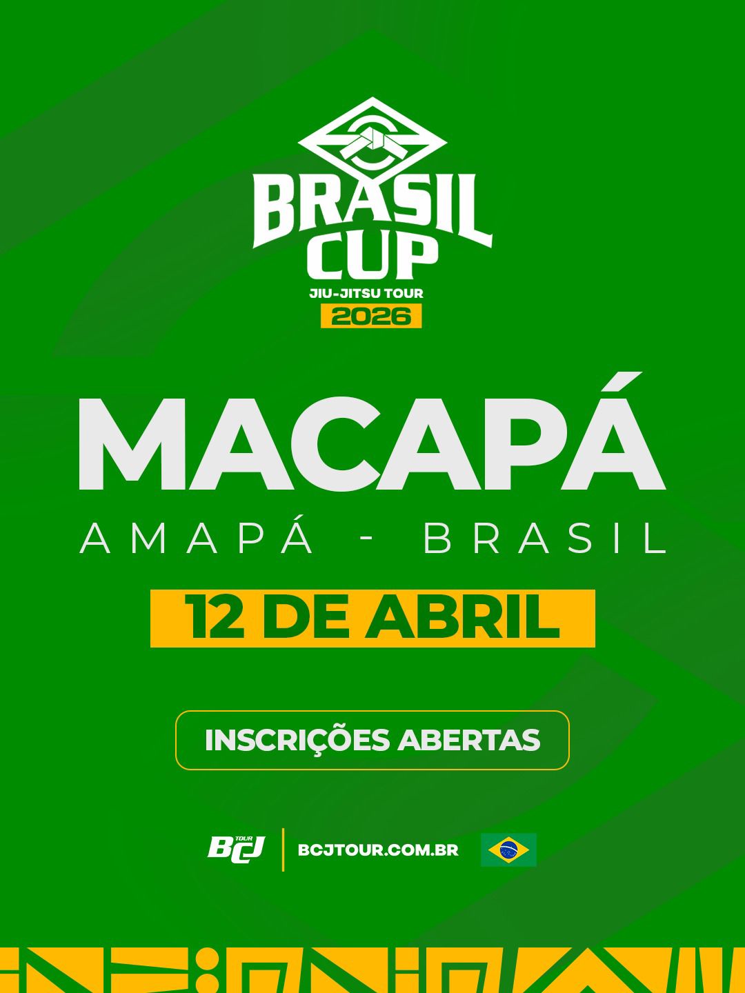 Cartaz oficial — Brasil Cup Jiu-Jitsu Tour 2026 — Macapá